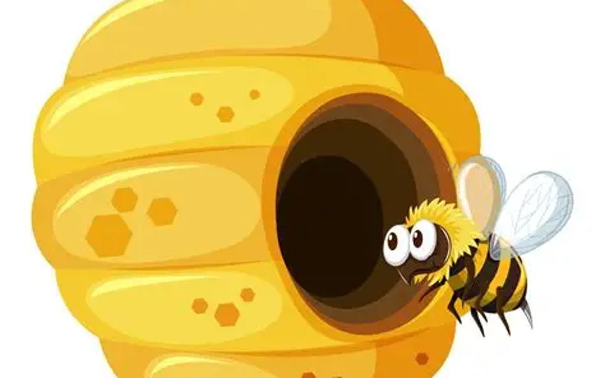 Залез на улей и кайфует